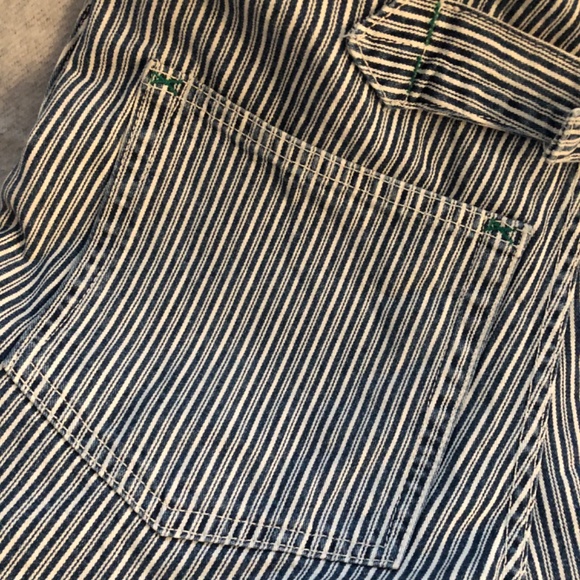 NWOT - Navy & White Stripe Denim Short-Alls - Picture 13 of 16